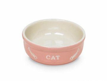 Nobby Cat keramická miska 13,5 cm ružová