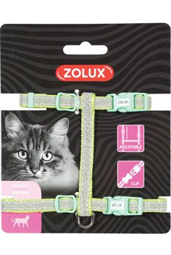 Postroj mačka SHINY nylon zelený Zolux