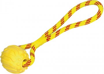 Nobby hračka pre psov preťahovacie TRP loptu s lanom 11,5cm