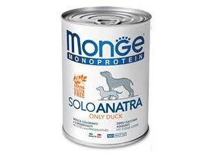 Monge Dog SOLO GRAIN FREE Kačica monoprotein 400g / 24bal