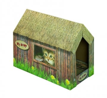 Nobby kartónový domček pre mačky 49x26x36cm