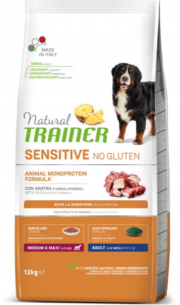 TRAINER Natural SENSITIVE No glutén Adult M / M kačica 12kg