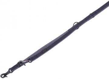 Nobby LINEN DELUXE vodítko nylon čierna M-L 200cm 25mm