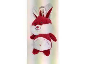 Zajac červený - 16 cm pískací
