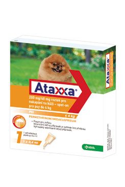 Ataxx Spot-on Dog S 200mg / 40mg 1x0,4ml