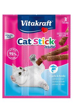Vitakraft Cat pochúťka Stick mini Salmon + Trout 3x6g