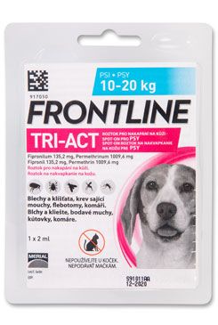 FRONTLINE TRI-ACT spot-on pre psov M (10-20 kg) -1x2ml