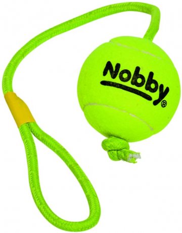 Nobby hračka tenisový loptičku XL 10cm s lanom 70cm