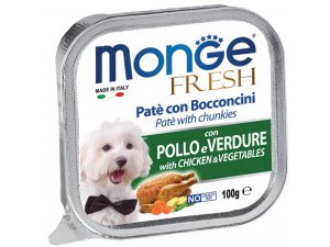 MONGE FRESH Dog kura so zeleninou 100g / 32ks