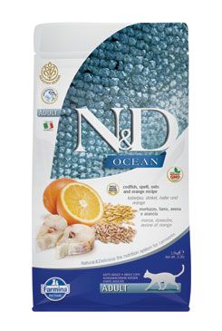N & D OCEAN CAT LG Adult Codfish & Orange 1,5kg