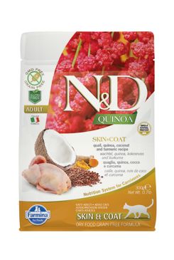 N & D Quinoa CAT Skin & Coat Quail & Coconut 300g