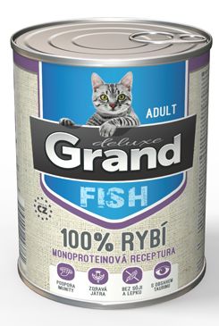 GRAND konz. deluxe mačka 100% rybie 400g