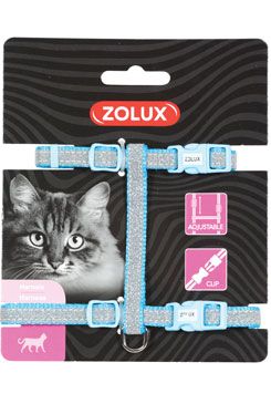 Postroj mačka SHINY nylon modrý Zolux