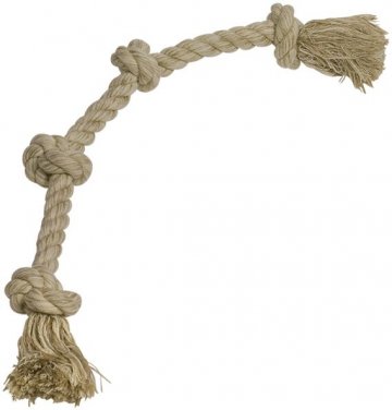 Nobby hračka pre psov lano hnedé 4x uzol 260g 60cm