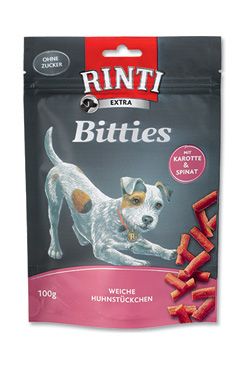 Rinti Extra Mini-Bits pochúťka mrkva + špenát 100g