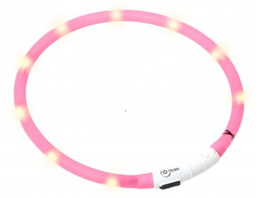 Karlie Visiolight svietiaca LED obojok pre psov 70cm ružový