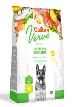 Calibra Dog Verve GF Adult M & L Salmon & Herring 2kg