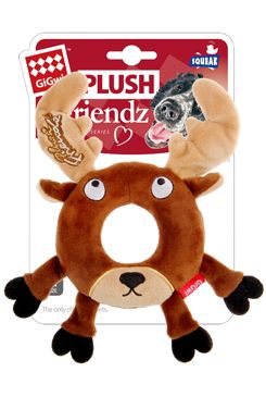 Hračka pes GiGwi Plush Friendz sob s gumovým krúžkom