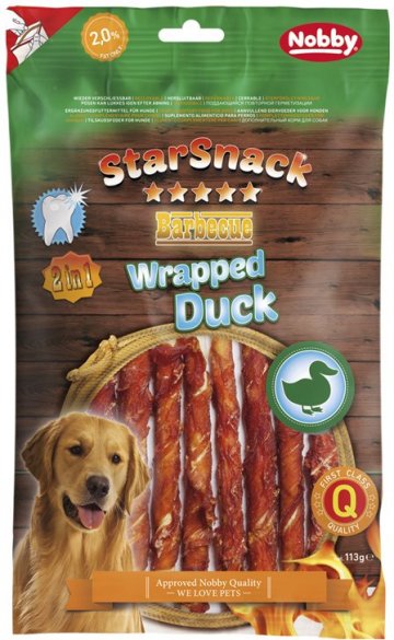 Nobby StarSnack BBQ Wrapped Duck maškrty 113g